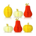 Fourluoo 6 Pcs Fall Table Centerpiece Pumpkin Decorations 3D Paper Pumpkin Honeycomb Standing for Autumn Harvest Party Kitchen Tabletop Home Decor