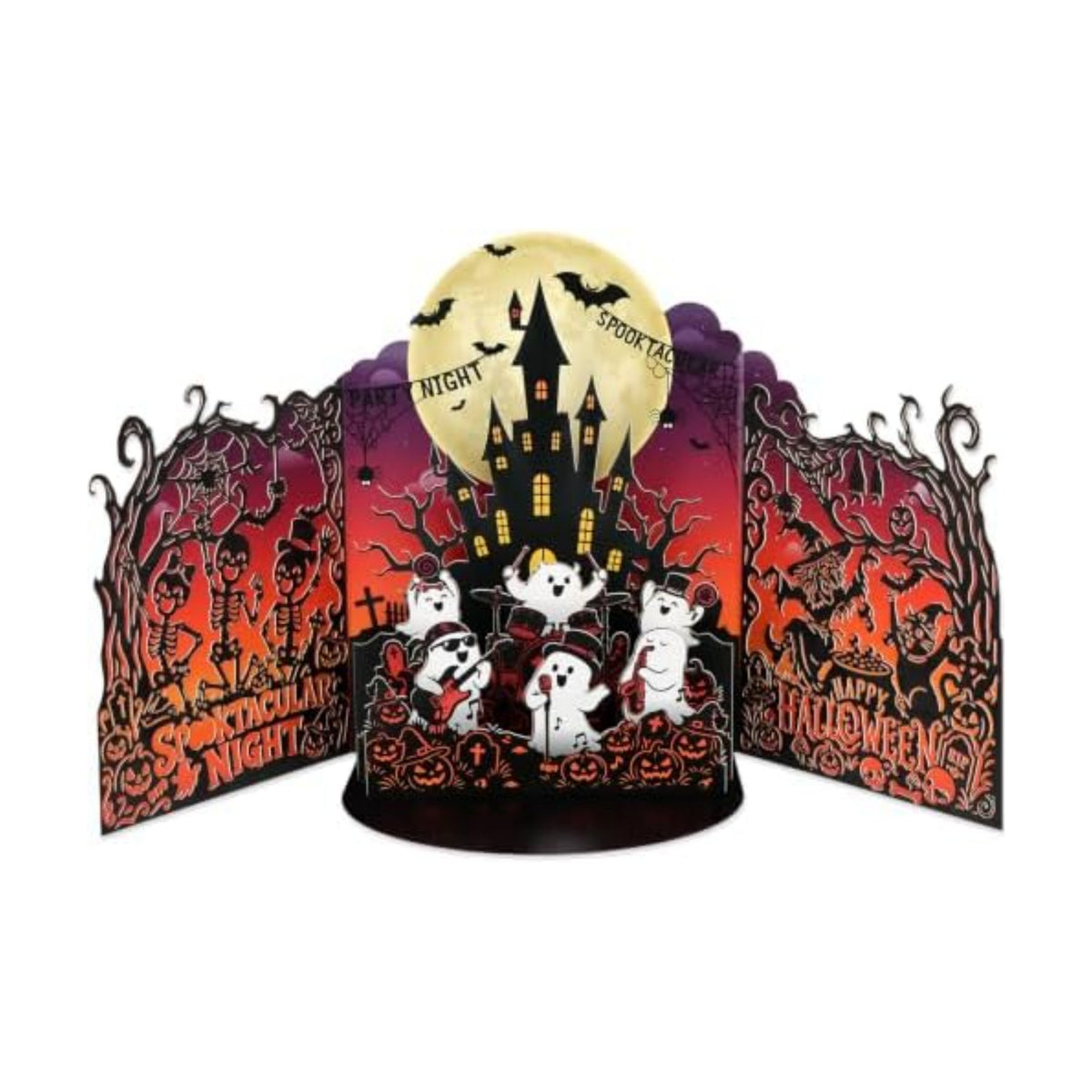 D24TIME Pop Up Halloween Card for Kids Grandkids, Haunted House with Boos
