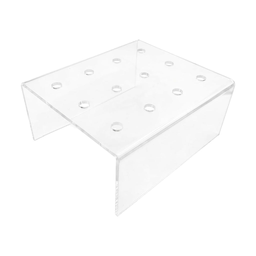 12 Hole Clear Acrylic Push Pop Cake Stand, Reusable Cake Pop Ice Cream Cone Holder Display Rack, Push Tube Containers Stand for Wedding Birthday Party Desserts Showcasing
