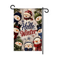Christmas Decorations Outdoor - Hello Winter Snowman Garden Flag
