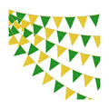 30Ft Green Gold Party Decorations Glitter Gold Green Pennant Banner Flag Triangle Bunting Garland Streamers for Masters Golf Birthday Graduation St. Patrick’s Day Spring Summer Tractor Decor Supplies
