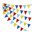 30Ft Carnival Circus Party Decorations Glitter Red Blue Yellow Pennant Banner Flag Triangle Bunting Garland Streamers for Carnival Birthday Circus Clown Graduation Dog Paw Party Decor Supplies