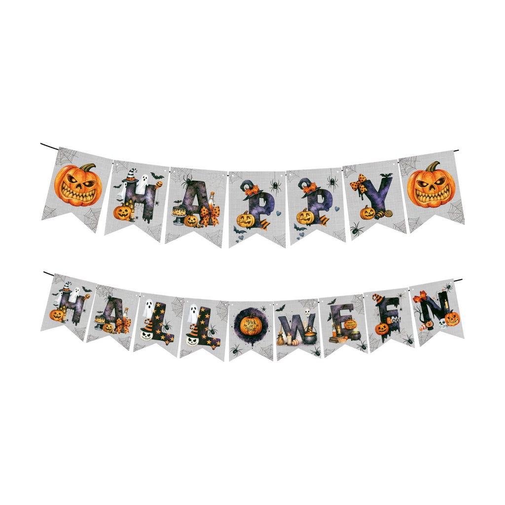 Halloween Decorations - Happy Halloween Banner for Indoor Outdoor