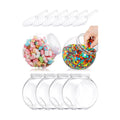 6PCS 34oz Plastics Candy Jars for Candy Buffet, 1000ml Plastic Cookie Jars with Lids Clear for Candy Bar Supplies, Coffee Holder Food Storage