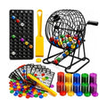 Deluxe Bingo Game Set with Durable Steel Cage and Chips Clean up Wands