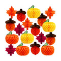 JULMELON 18 Pcs Fall Party Decorations, Hanging Honeycomb Ornaments