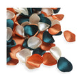 Lookein 300pcs Rose Petals Dark Teal&Burnt Orange Faux Silk Flower Petals