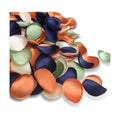 Lookein 300pcs Rose Petals Navy Blue&Burnt Orange Faux Silk Flower Petals