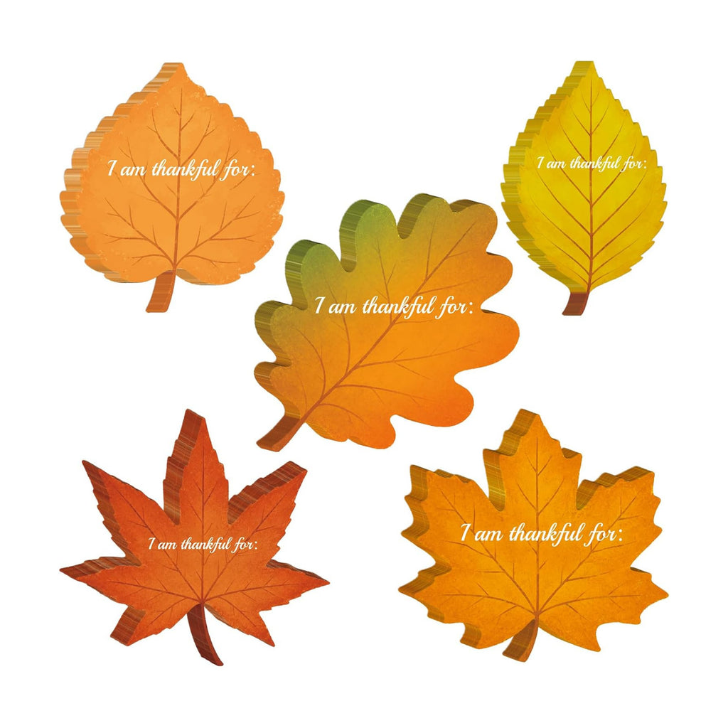 200 Pcs Thankful for Leaves Place Cards Thanksgiving Place Card I Am Thankful for Fall Leaf Table Cards Autumn Maple Leaf Seating Name Card Plate Decor for Thanksgiving Dinner Harvest Desktop Decor