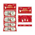 SRPHUAV Christmas Money Holder with 6 Slots, Cash Card Envelope, Foldable, Paper, Red, for Kids Adults Family Friends
