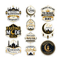 10PCS Ramadan Eid Stickers Islamic Greeting Vinyl Decals