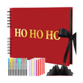 Dunzoom Christmas Scrapbook Kit, 80 Page Card Photo Album with Pen Sticker