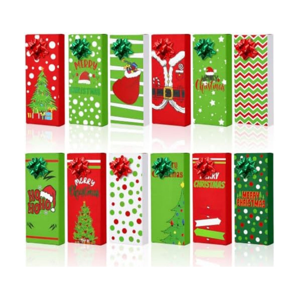 TaoBary 12 Pack Christmas Gift Card Boxes 6.5 x 2.76 x 0.79 Inches,Green