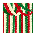 15 Pcs Christmas 4-Leaf Clover Paper Streamer Garland - Red Green White
