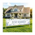 Just Married Wedding Decor Banner Decorations Party Hanging Sign