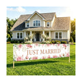 Just Married Wedding Decor Banner Decorations Party Hanging Sign