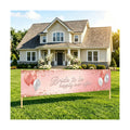 Pink Bride To Be Banner Happily Ever After Bridal Shower Wedding Banner