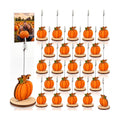 RattanView 24 Pcs Fall Pumpkin Picture Card Holders for Centerpieces