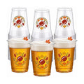 Willinglong 50 Pcs Fall Football Plastic Cups 12 oz for Party