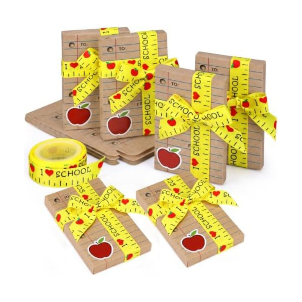 Lineshading 12 Pcs Back to School Teacher Gift Card Box Holder,Cowhide