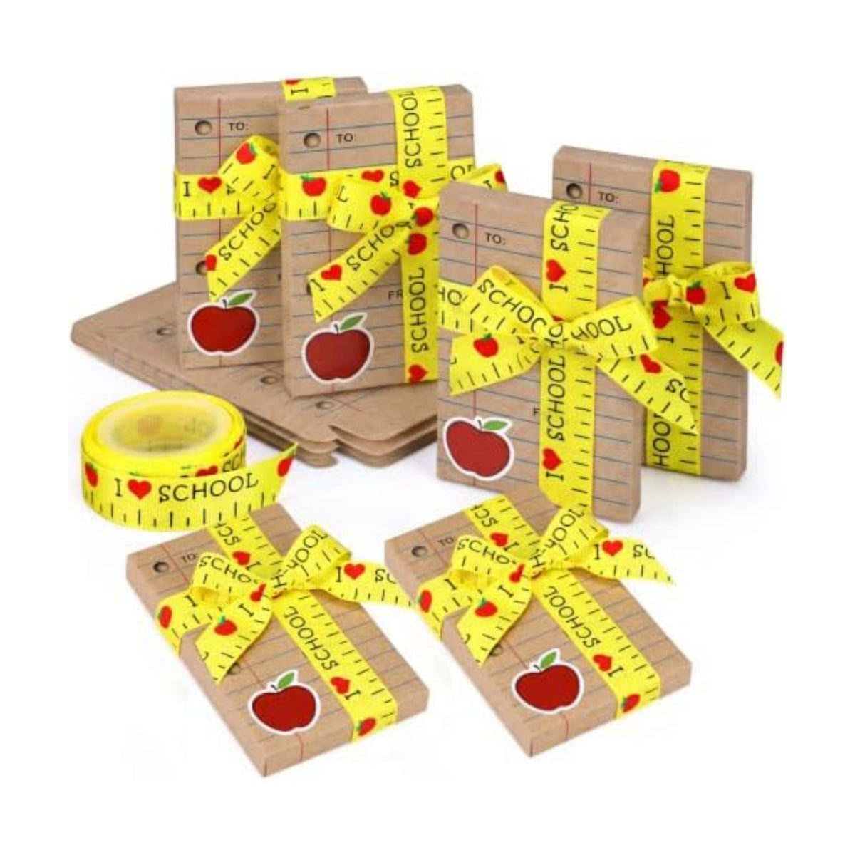 Lineshading 12 Pcs Back to School Teacher Gift Card Box Holder,Cowhide