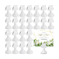 Kathfly 36 Pcs Table Number Holders Metal Place Card Clip,White