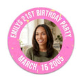 Custom Adult Birthday Stickers with Name & Age – Personalized Round Paper Labels for Milestone Birthday Party Favors, Goodie Bags, Treat Bags & Decorations (50-1000 Stickers) (Sparkling Era)