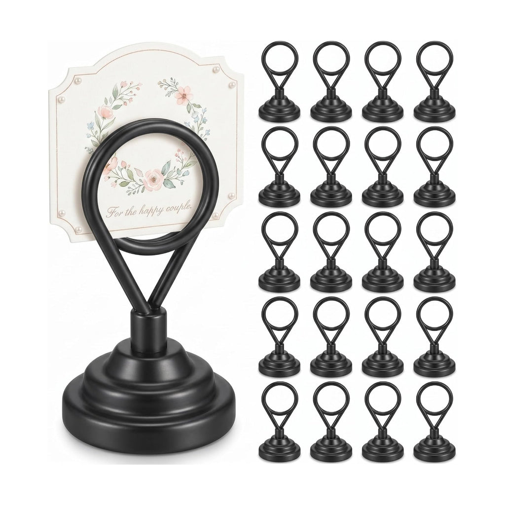 Kathfly 24 Pcs Table Number Holder, 1.7inch Place Card Holder