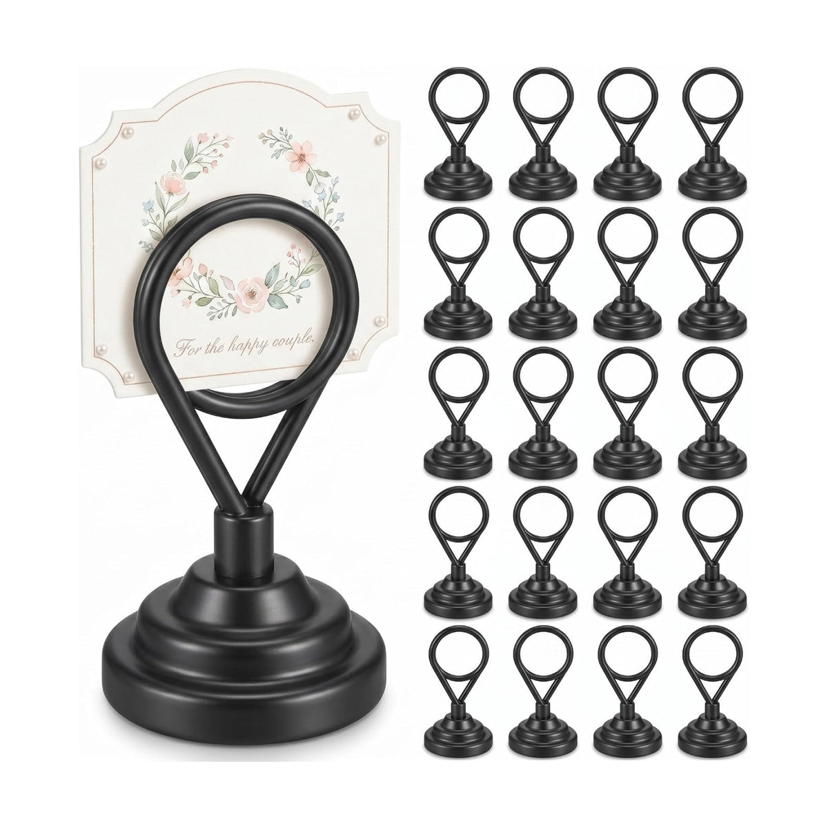 Kathfly 24 Pcs Table Number Holder, 1.7inch Place Card Holder