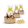 Erlsig 3 Set Baskets for Gifts Empty, Woven Bamboo Gift Basket Kit