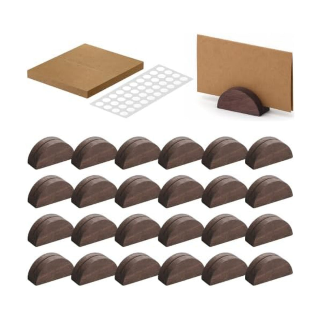 Uniclife 24 Pcs Wooden Place Card Holders for Table, Table Number Holders
