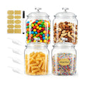 4 Pcs Candy Jars with Lids,101oz Clear Plastic Cookie Container