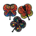 24 Pack Monarch Butterfly Folding Fans, Realistic Butterfly-Shaped Paper Hand Fans for Garden Weddings, Outdoor Parties & Nature Themed Events | Bulk Handheld Favor Fans