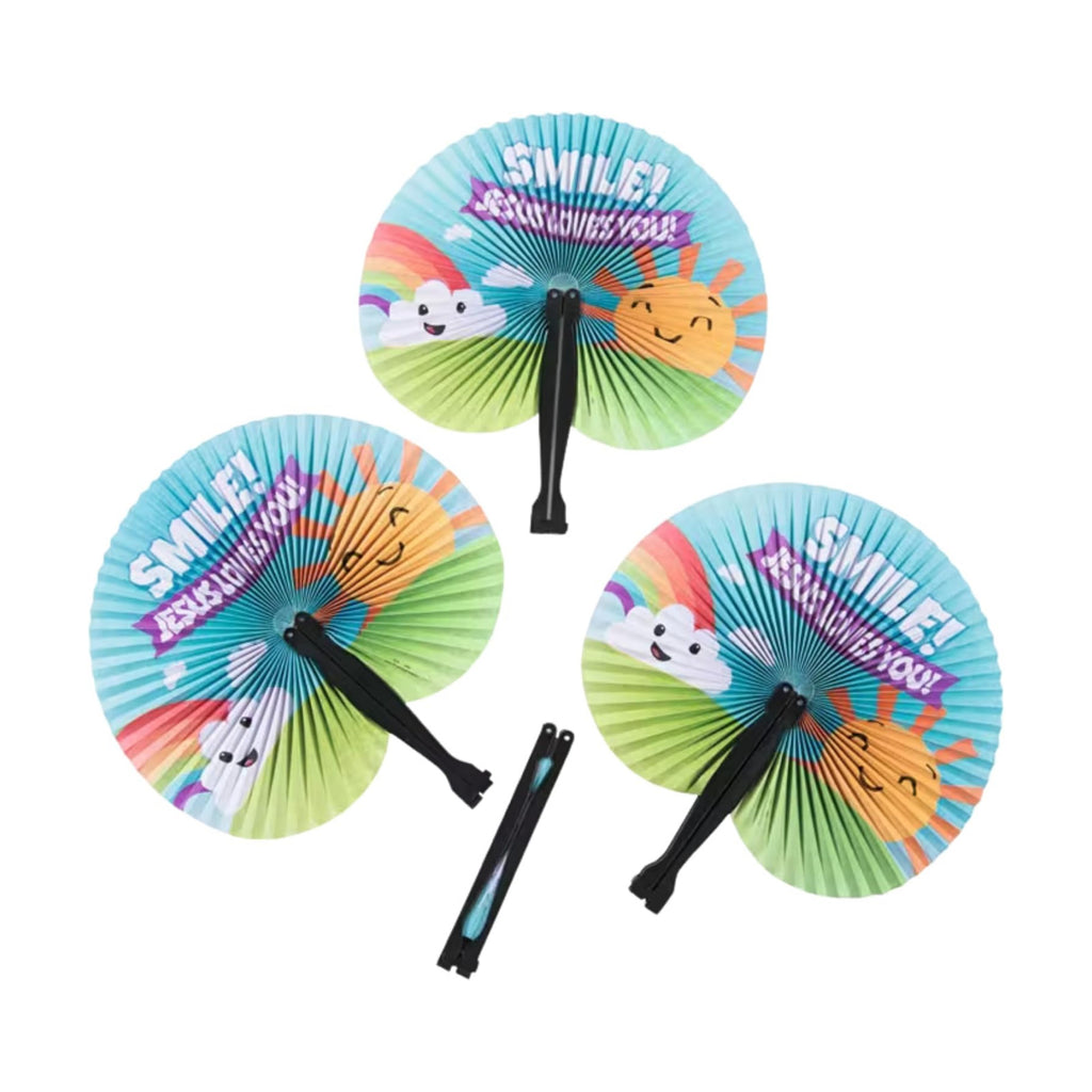 Church Fans in Bulk 24pk Handheld Foldable Paper Fans