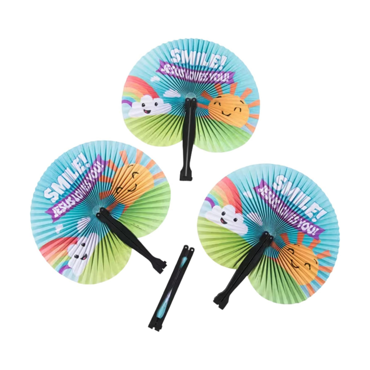 Church Fans in Bulk 24pk Handheld Foldable Paper Fans