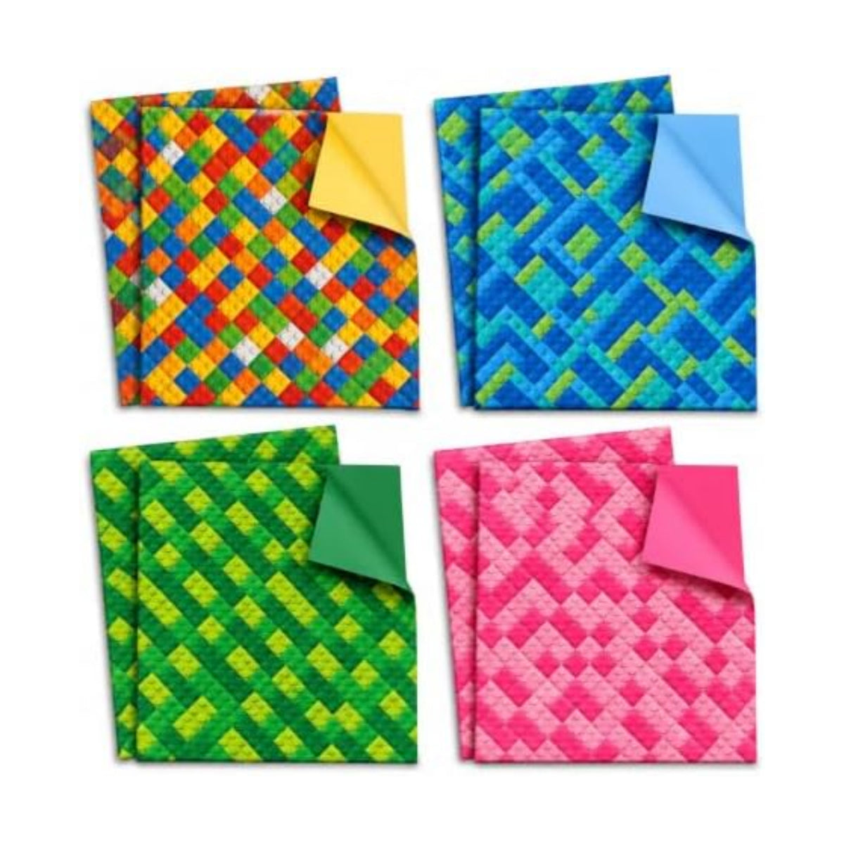 Building Blocks Wrapping Paper, Double-Sided Gift Wrap Sheets for Birthdays