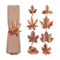 Remerry 8 Pcs Fall Thanksgiving Napkin Rings Set,Autumn Metal Holders