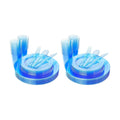 WDF 25 Guest Blue Plates with Disposable Silverware&Blue Cups-Neon Clear Plastic Dinnerware include 25 Dinner &Salad Plates,25Forks, 25 Knives, 25 Spoons,25 Cups for Graduation (Pack of 2)
