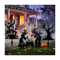 Halloween Solar Lighted Yard Stakes, 4-Pack (Witch Yard Stakes)