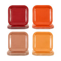 48PCS Fall Disposable Paper Plates 7 inch Square Party Decor Dessert Plates
