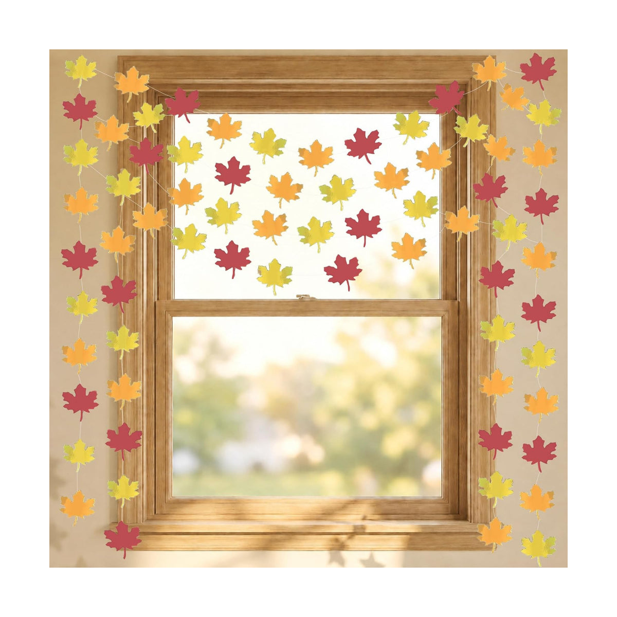 Fall Decor - Maple Leaves Fall Garland for Thanksgiving Decorations