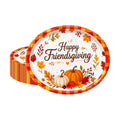 Friendssgiving Large Oval Paper Plates 50 Count 10.2 × 12.6 Inch