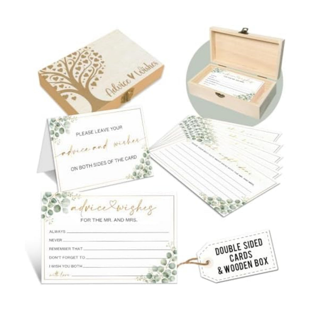 Wedding Advice & Wishes Cards, Double-Sided Guest Advice Cards