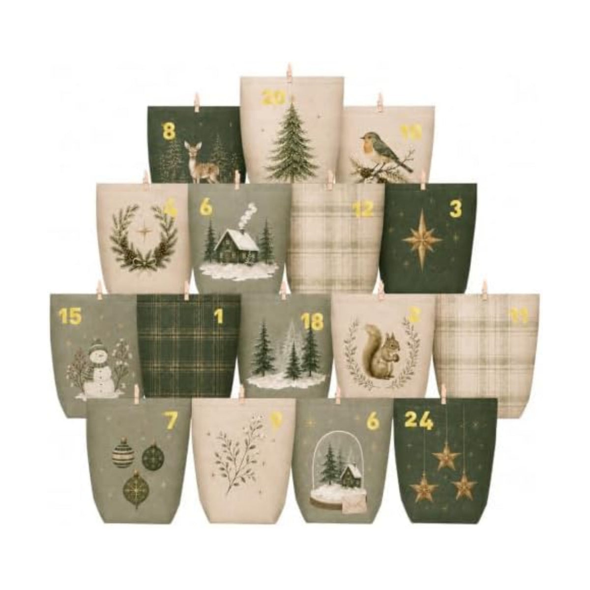 Yinsun Advent Calendar 2026, 24 Christmas Empty Calendars to Fill
