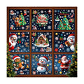 Famoby 10 Sheets 300Pcs Christmas Window Clings Decals Static Window Stickers for Christmas Snowflake Winter Holiday Home Indoor Decorations Windows Décor Christmas Decal Stickers Glass Door Decor