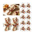 12 Pcs Fall Thanksgiving Napkin Rings Artificial Maple Leaf Acorn Berry Wreath Napkin Ring Holder Buckles for Autumn Harvest Party Thanksgiving Day Wedding Family Dinner Holiday Table Supplies