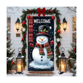 Christmas Door Cover Banner for Front Door Porch Winter Holiday Decor