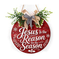 Harooni Religious Christmas Door Sign for House 12x12 inch