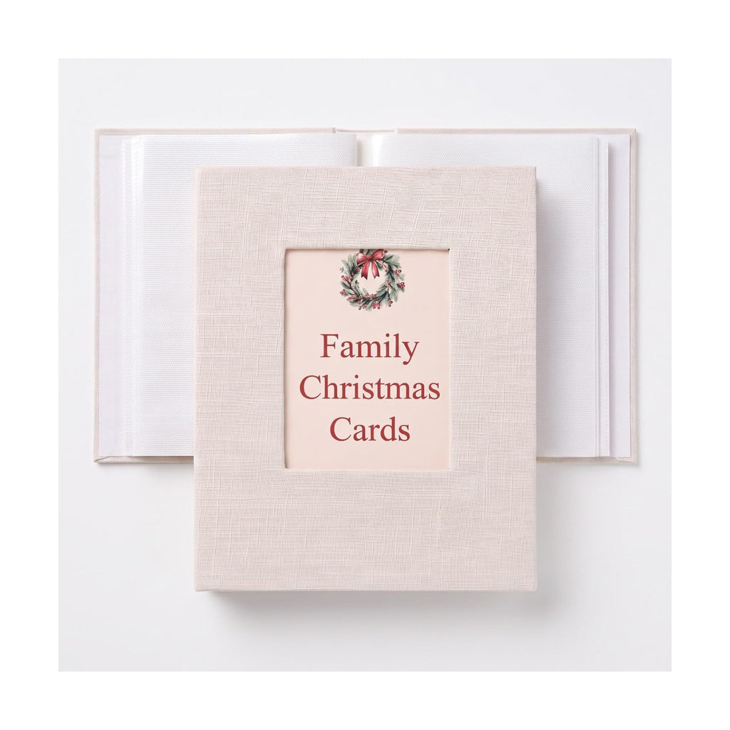 Spiareal Greeting Card Binder Album 6x8,Cream,Family Christmas