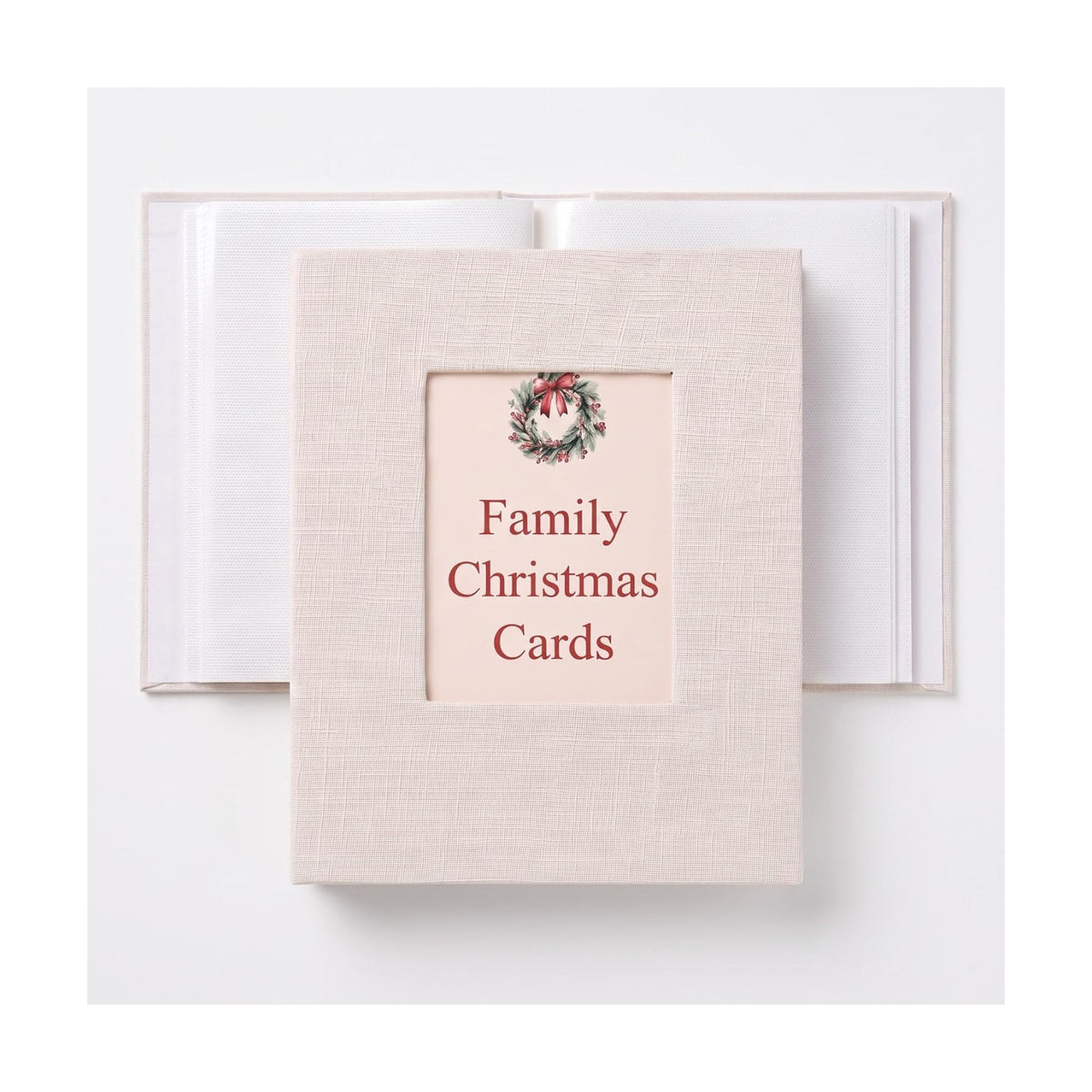 Spiareal Greeting Card Binder Album 6x8,Cream,Family Christmas